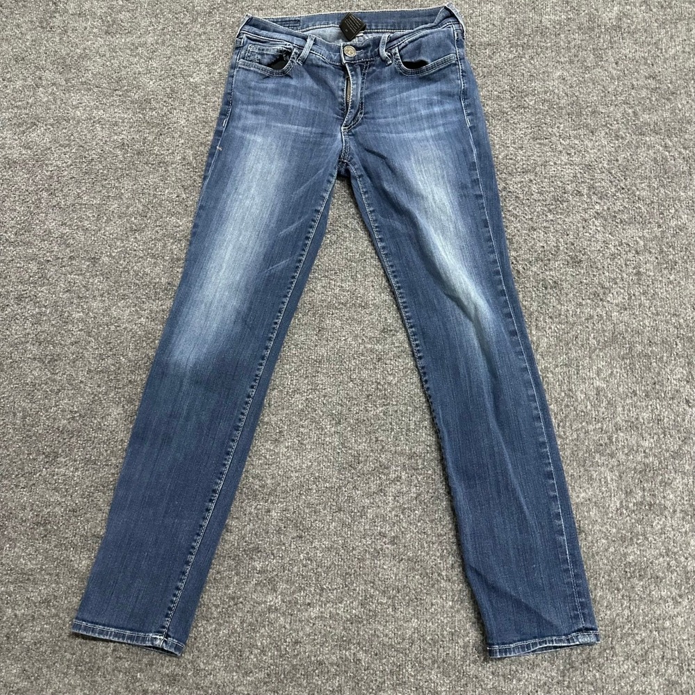 True Religion Jeans Womens Size 27 Blue Slim Fit Stretch Made in USA Denim